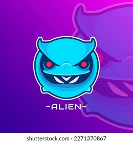 e sport logo of alien head. artoon alien logo
