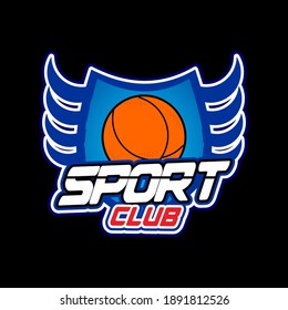 E Sport Logo Simple For Basketball Team Design Vector