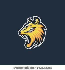 E Sport logo template, tiger mascot logo