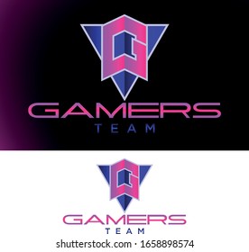 E sport logotype, gaming team logo design, vector illustration.