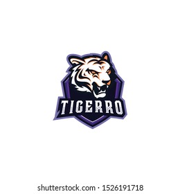 E Sport Tiger Team Vector Illustration