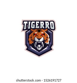 E Sport Tiger Team Vector Illustration
