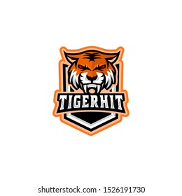 E Sport Tiger Team Vector Illustration