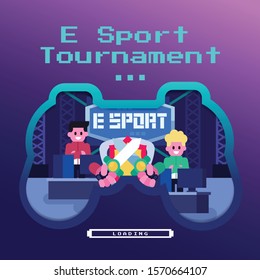 e sport tournament vector banner design template