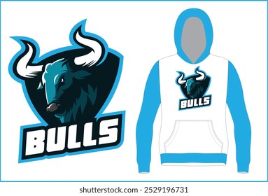 E Sports Logo with Hoodie mock up Illustration Vector