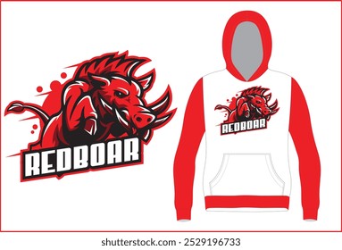 E Sports Logo with Hoodie mock up Illustration Vector