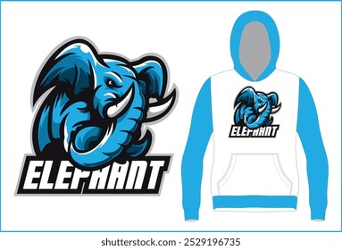 E Sports Logo with Hoodie mock up Illustration Vector