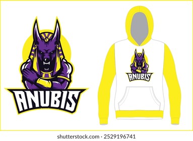 E Sports Logo with Hoodie mock up Illustration Vector