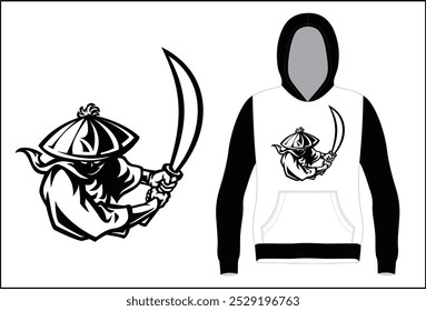 E Sports Logo with Hoodie mock up Illustration Vector