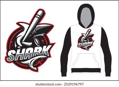 E Sports Logo with Hoodie mock up Illustration Vector