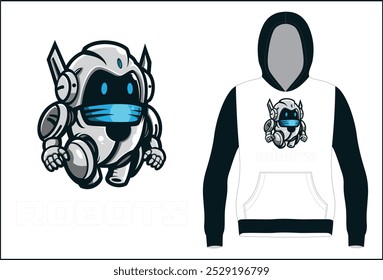 E Sports Logo with Hoodie mock up Illustration Vector