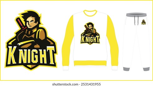  E Sports Logo with jersey and pant mock up illustration Vectors 