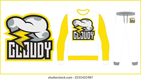  E Sports Logo with jersey and pant mock up illustration Vectors 