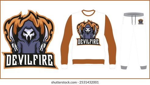  E Sports Logo with jersey and pant mock up illustration Vectors 