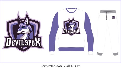  E Sports Logo with jersey and pant mock up illustration Vectors 