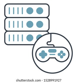 e sports server concept, Machine for multiplayer video game design icon