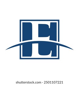 E swoosh logo initial template