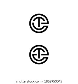 e t et te initial logo design vector graphic idea creative