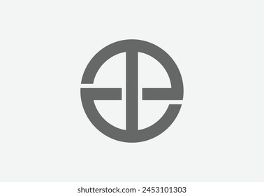 e t et te initial logo design vector graphic idea creative