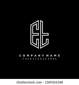 E T initial letter, modern logo design template vector 