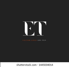 E T letters Joint logo icon vector for business card and corporate identity.