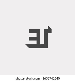 E & T monogram block letters logo