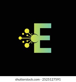 Logotipo E tech, modelo de vetor de design de logotipo de tecnologia E