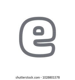 E Tire Print Track Letter Logo Icon Design