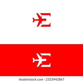 e travel logo icon vector design