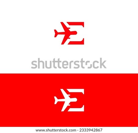 e travel logo icon vector design