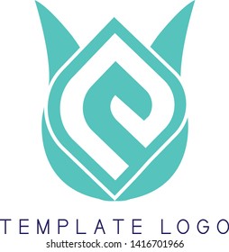  e tulip vector logo  on the white background