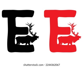 e type company logo. logo company type e. logo vector design art. 