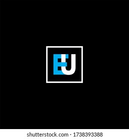 E U letter logo abstract design