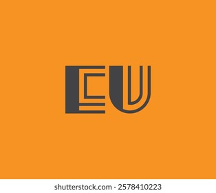 E and U logo design. EU abstract Letters Logo Monogram. This logo design is the process of creating a visual symbol that represents a brand, company, or individual.