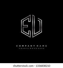 E V initial letter, modern logo design template vector