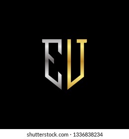 E V initial letter, modern logo design template vector