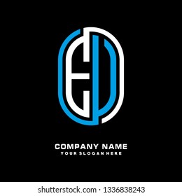 E V initial letter, modern logo design template vector