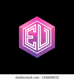 E V initial letter, modern logo design template vector