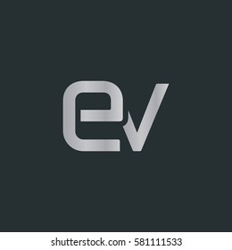E & V Letter logo design vector element