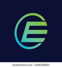 E V Logo Design mit grüner Farbe. Eine Botschaft von Nachhaltigkeit, Innovation und Umweltfreundlichkeit zu vermitteln. Kann auf verschiedenen Plattformen wie Websites, sozialen Medien und Druckmaterialien verwendet werden.