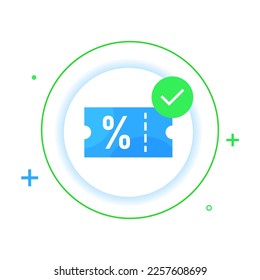 E Voucher successfully redeemed concept illustration flat design vector eps10. modern graphic element for landing page, empty state ui, infographic, icon
