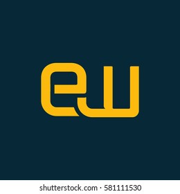 E & W Letter logo design vector element