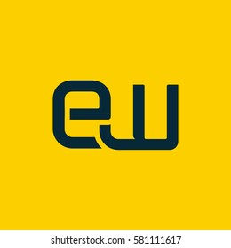 E & W Letter logo design vector element