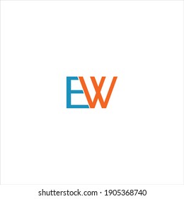 E W letter logo vector design on white color background. ew unique abstract icon design