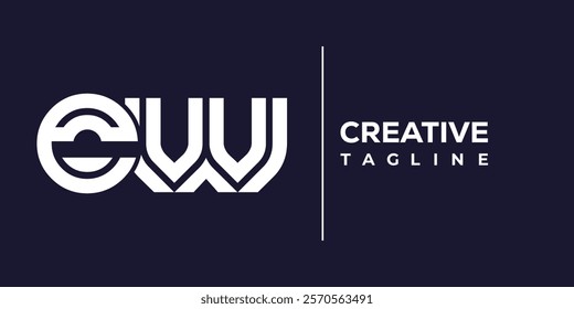 E and W logo design. EW abstract Letters Logo Monogram. This logo design is the process of creating a visual symbol that represents a brand, company, or individual.