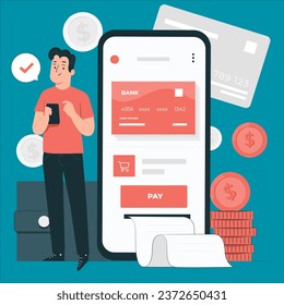 e wallet concept vector design illustration