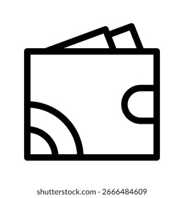 Ilustración de diseño de símbolo de Vector de icono de billetera E