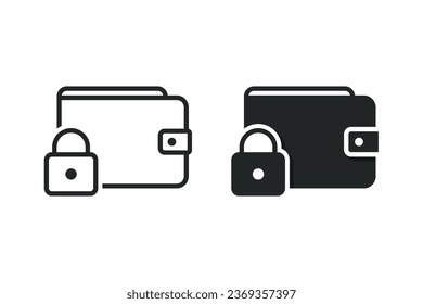 E wallet locked. Illustration vector