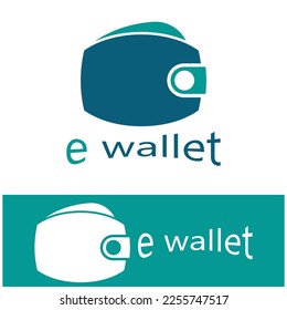 e wallet logo design illustration icon with a simple modern concept, for electronic wallets, digital money storage applications, digital savings, digital money transactions,vector