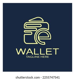 e wallet logo design illustration icon with a simple modern concept, for electronic wallets, digital money storage applications, digital savings, digital money transactions,vector